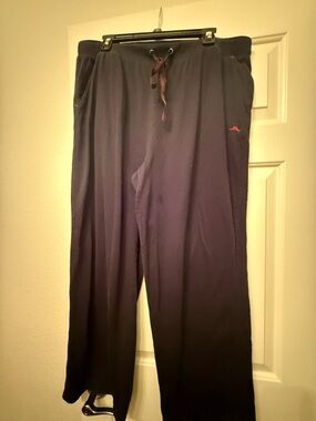 Tommy Bahama Navy Drawstring Lounge Pants with Red Logo